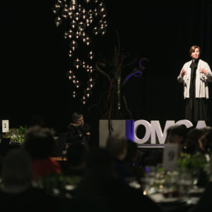 Digital screen lighting for corporate event AV set-up