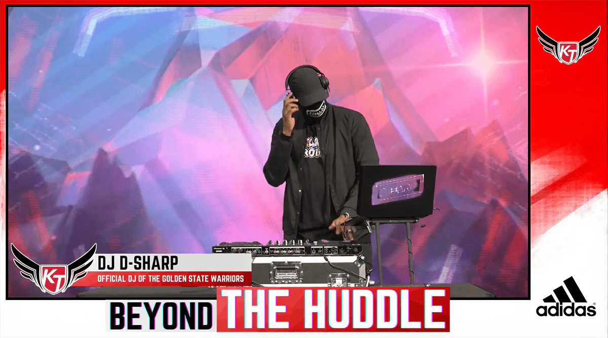 Flyer of DJ D-sharp with Adidas logo