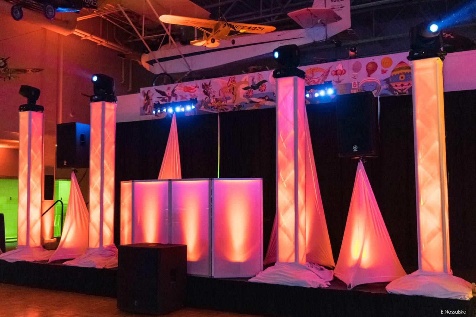 dj lighting set-up