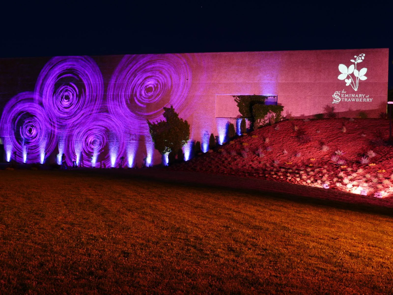Outdoor pattern lighting on venue