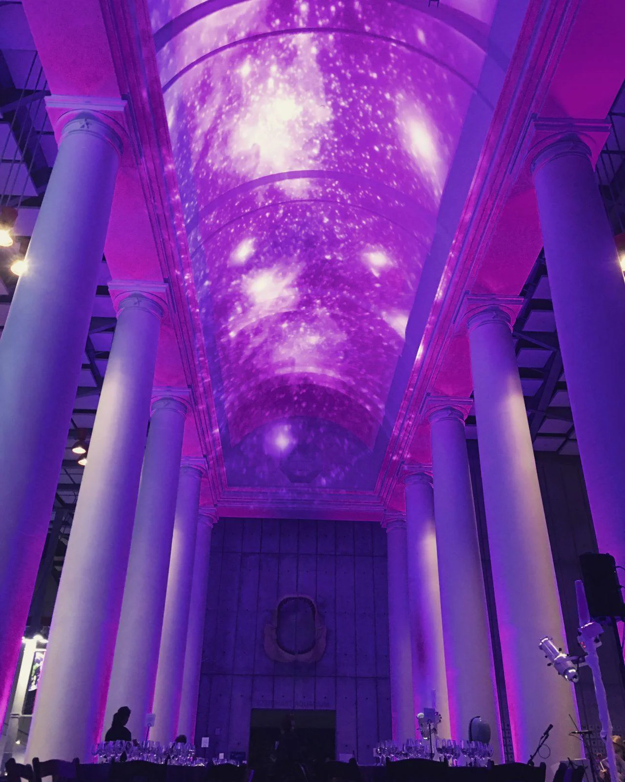 Ceiling pattern wash galaxy lighting set-up