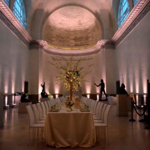Museum up lighting setup for indoor dining