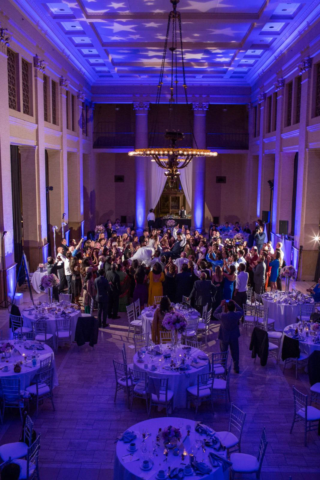 ceiling wash lighting star patterned lighting over dance floor